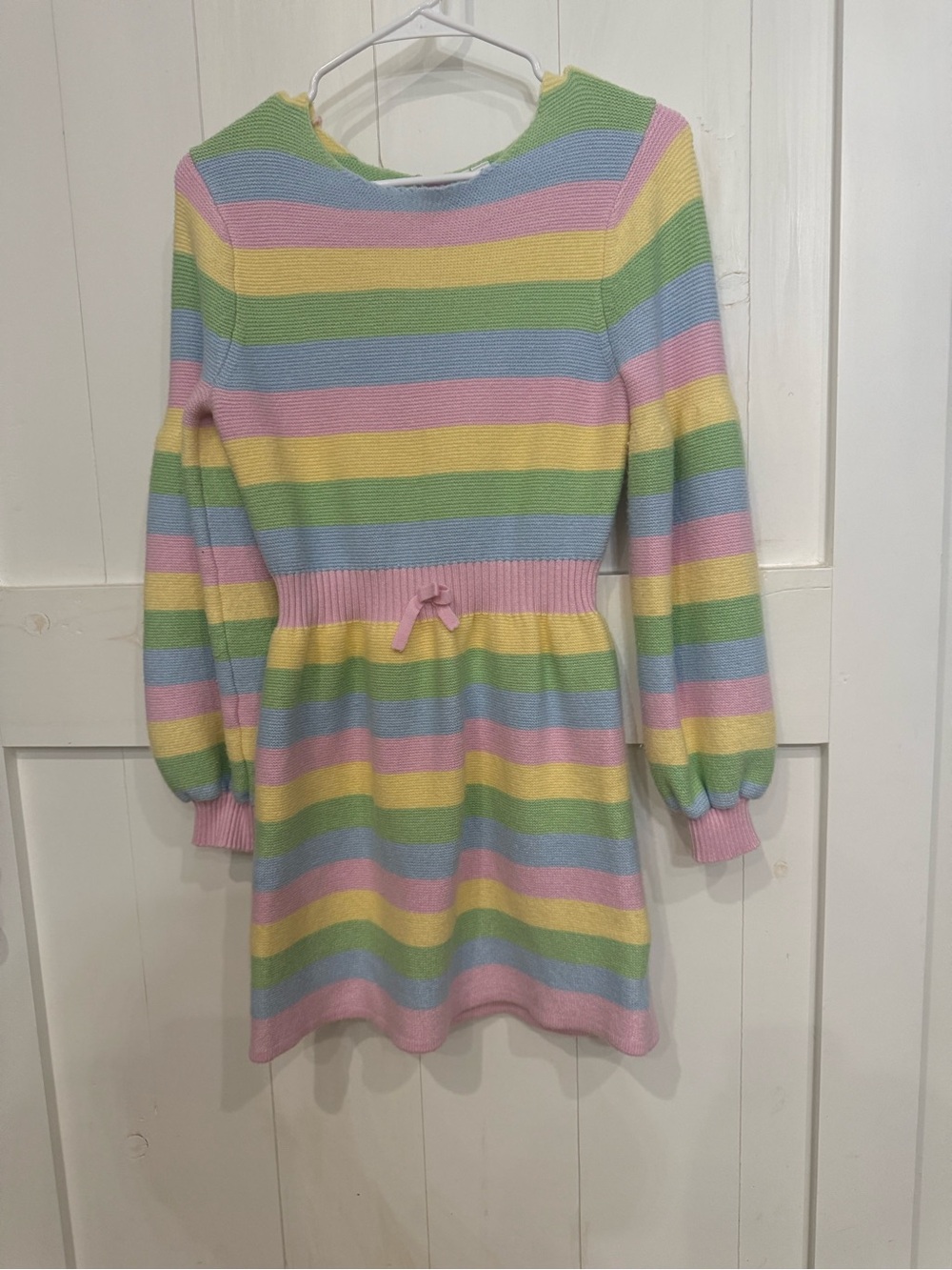 Janie and Jack Pastel Rainbow Stripe Knit Dress